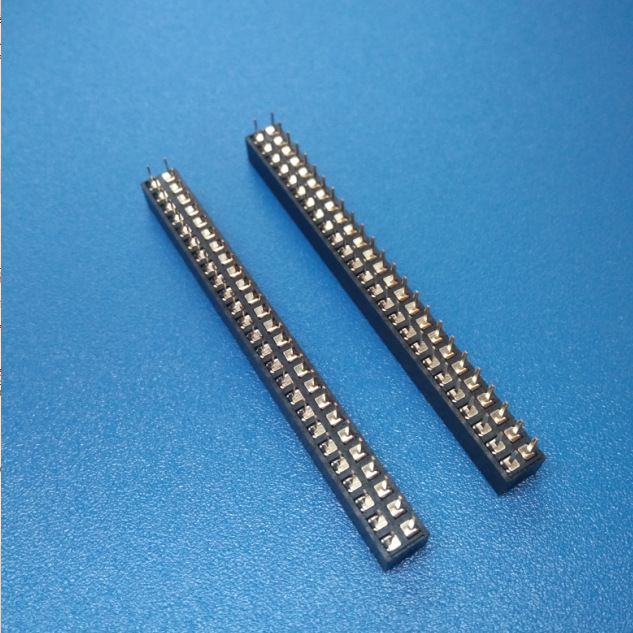 0排母直针排母防溢锡端子排母封口式端2.0*4.3h4.3镀金防漏锡