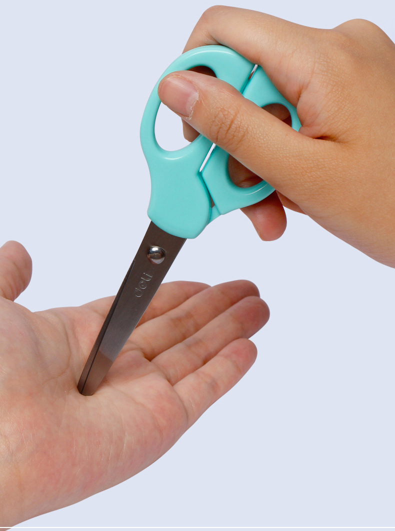 得力文具儿童剪刀小剪刀圆头小号可爱幼儿园迷你卡通剪纸手工刀