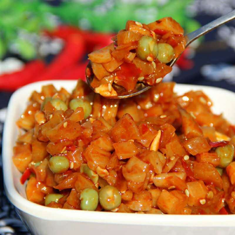 散装批发麻辣味萝卜丁萝卜条咸菜下饭菜五仁酱丁9.5斤/箱