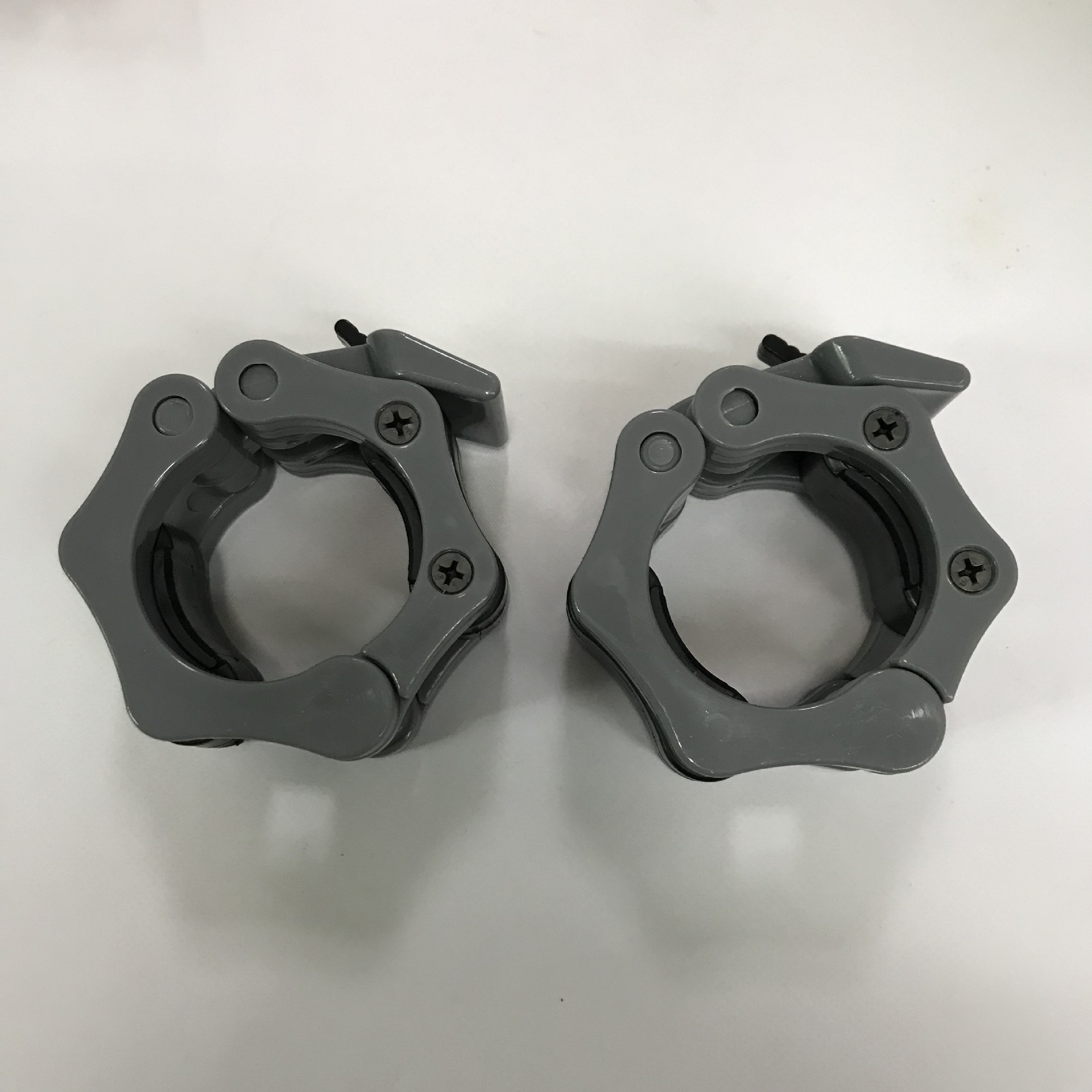 50mm举重杠铃快速卡扣 奥杆卡头 铃片卡套 尼龙 塑料卡扣 尼龙