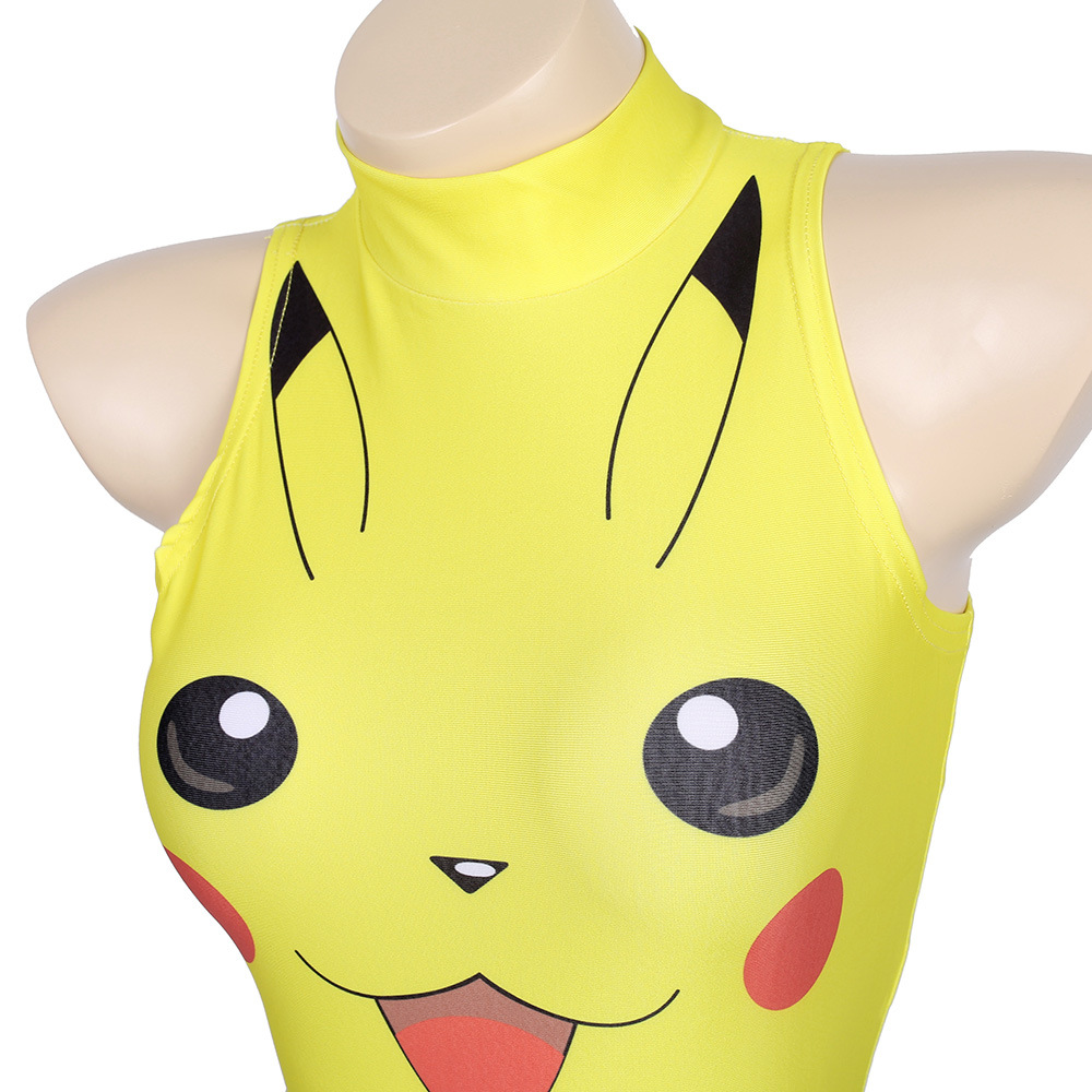动漫二次元皮卡丘同款泳衣比基尼皮卡丘泳衣动画cosplay紧身衣