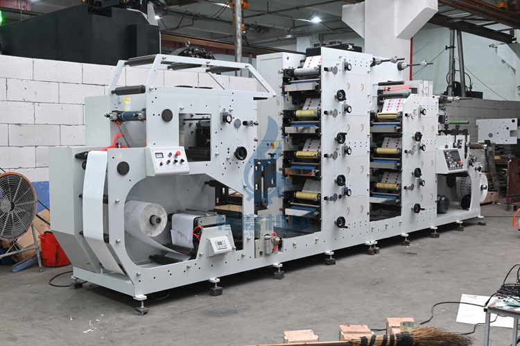 专业生产 八色不干胶商标印刷机 卷筒纸印刷机 操作简单