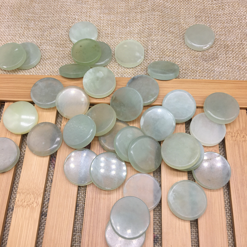 量大优惠厂家直销圆形抛光玉石片床垫坐垫装饰用玉片福利多多