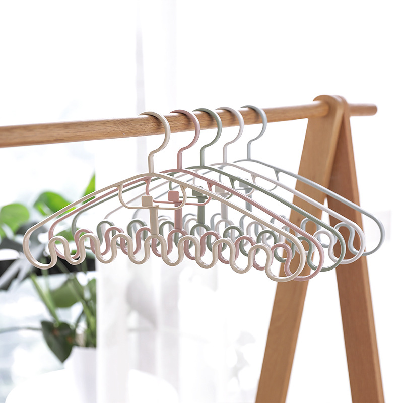 Modern Simple Hanger Plastic Multifunctional Clothes Hanger Silk Scarf Sling Tie Hanger Non-Slip Factory Wholesale