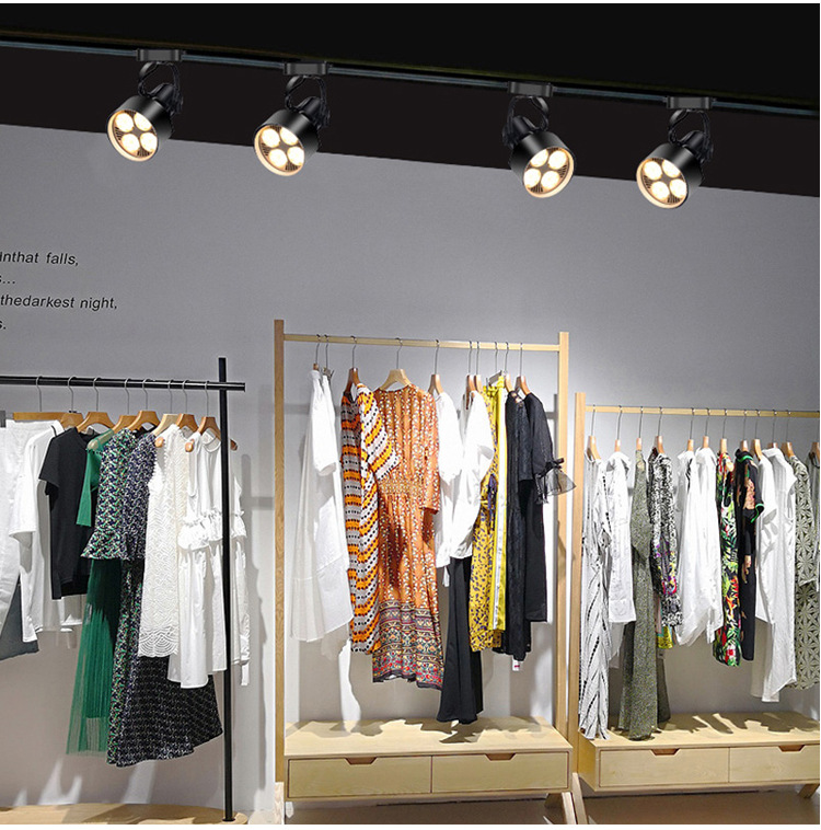 par30家具射灯led导轨舞蹈室服装店超市射灯明装射灯led轨道射灯