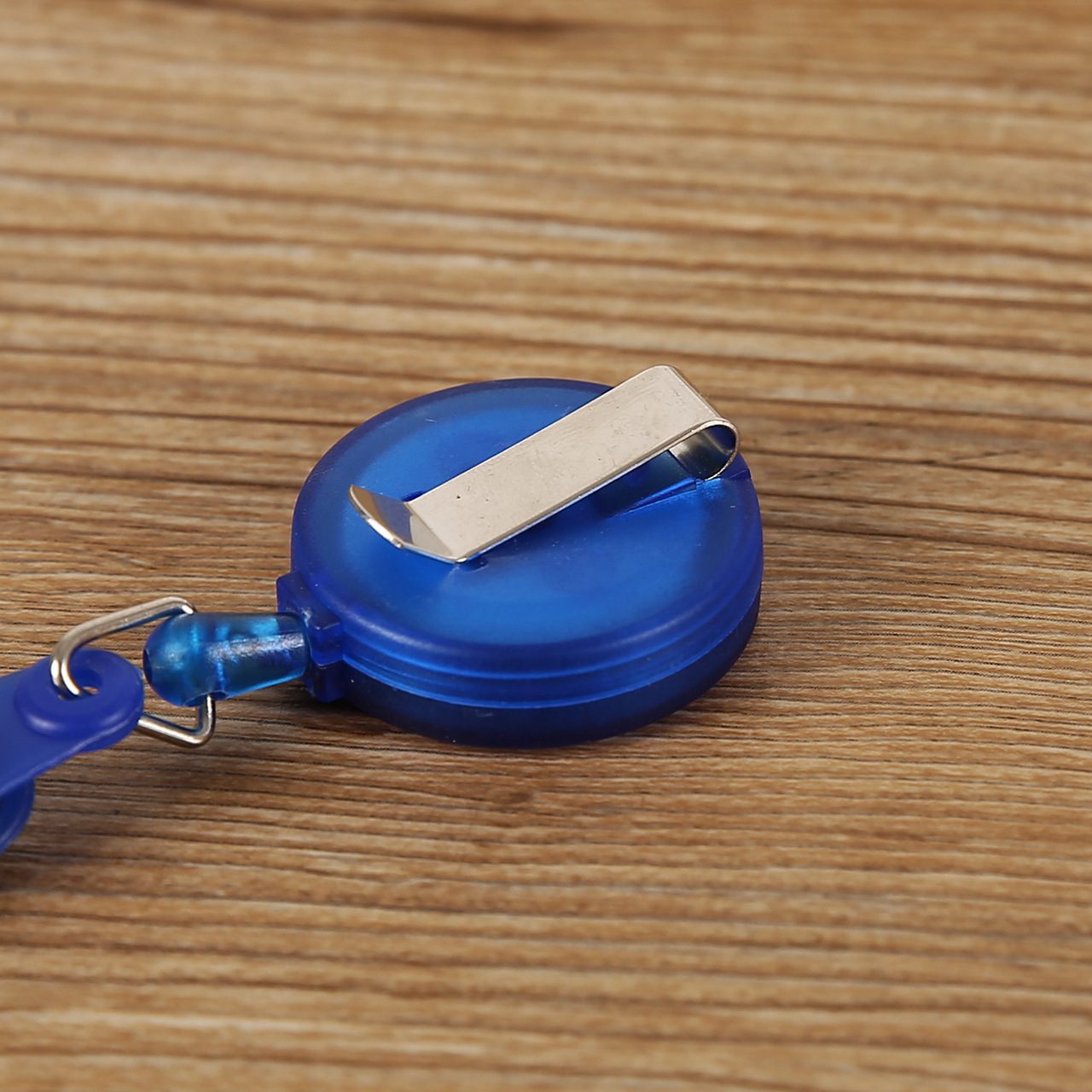 圆形伸缩塑料挂绳扣工作收缩易拉扣定做 abs伸缩钥匙扣易拉得定制