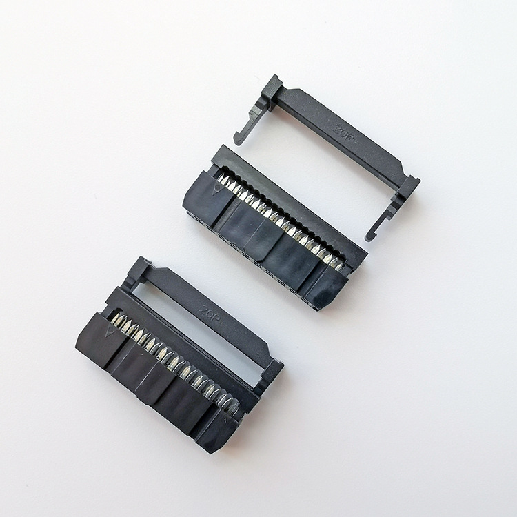 2.54mm idc连接器 fc三件式 带凸点 刺破式压线头 简牛插头6-64位