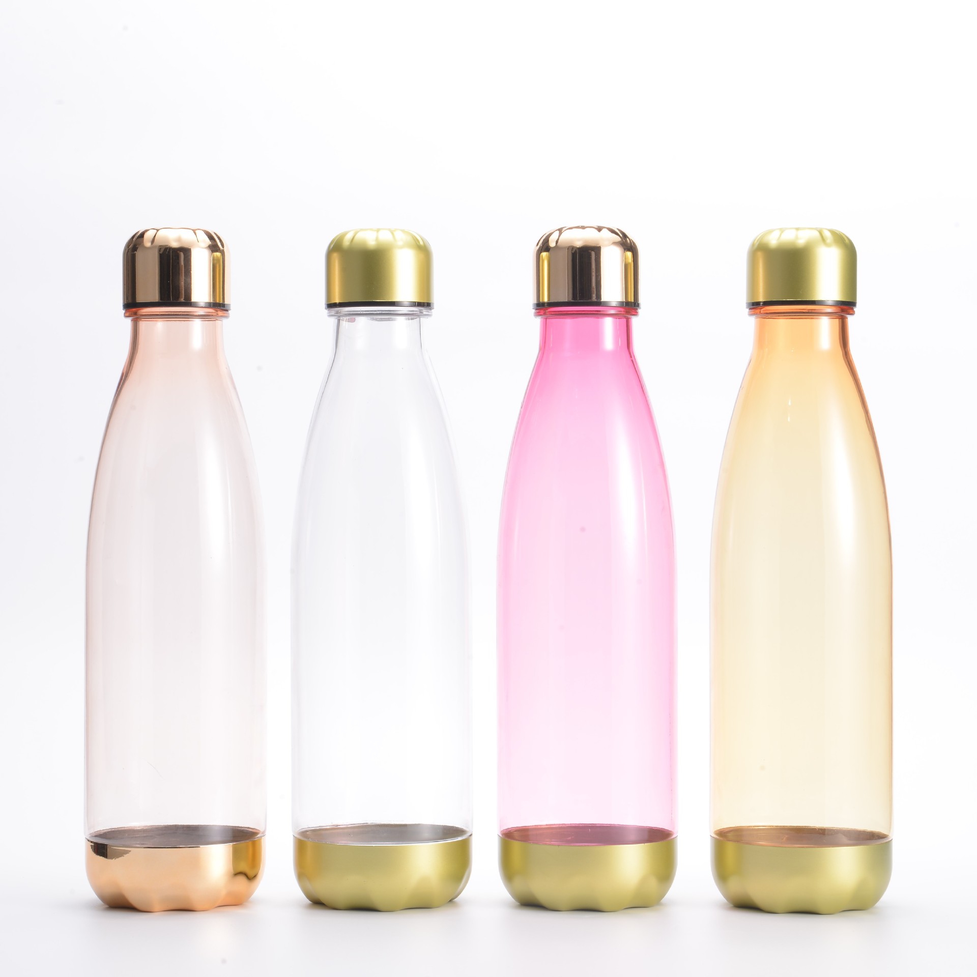 单层塑料可乐瓶 不锈钢盖钢底运动水壶 环保防漏便携运动瓶