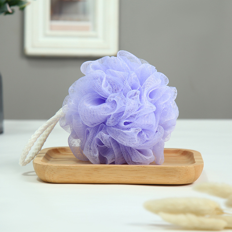 Taobao New Product Mesh Sponge Home Bath Solid Color 60G Bath Ball Back Rubbing Sparkling Loofah Bath Ball Wholesale