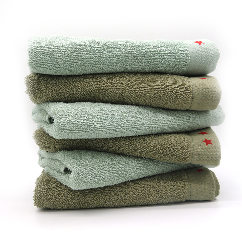 现货批发07制式毛巾学生军训35*85cm团建军事化训练指定毛巾