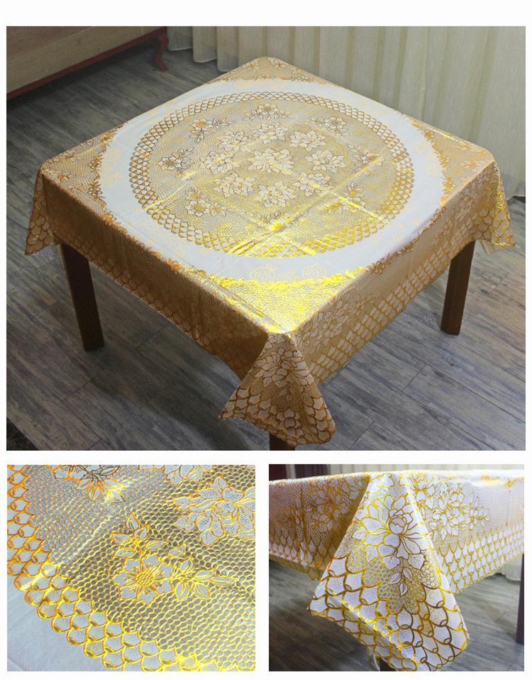 塑料餐桌布_正方形桌布防水 家用八仙桌台布pvc塑料餐桌布四方桌