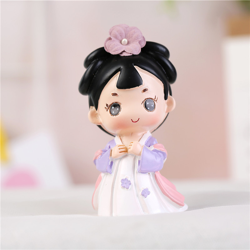 Home Decoration Ancient Style Girl Plaid Decoration Decoration Court Girl Hanfu Decoration Gift Chinese Style Decoration