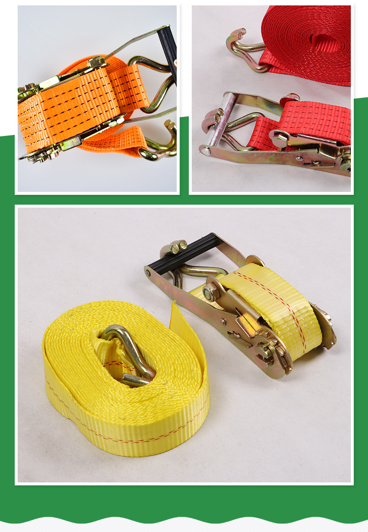 2寸5t捆绑带双钩 拉紧绳收紧器货车拉带 固定带拉紧器收紧绳