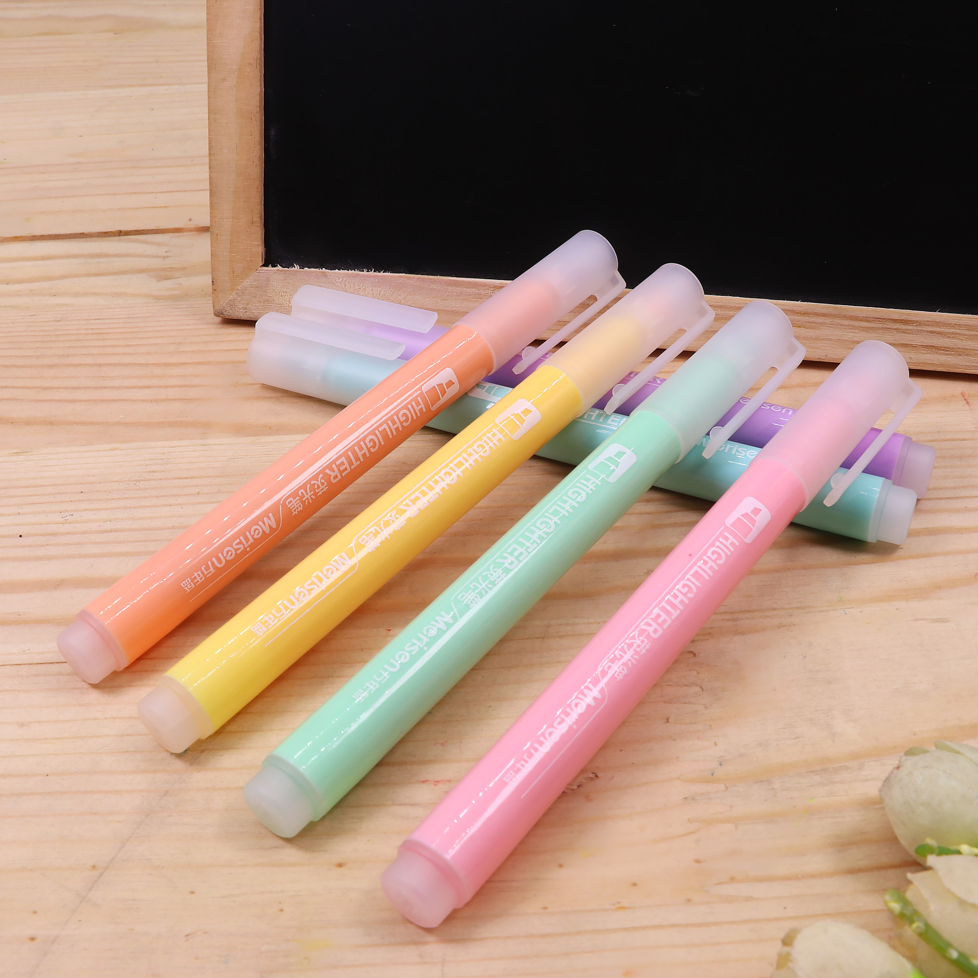 万年圣885-6学生用6色荧光笔套装大容量创意糖果色手帐日记标记