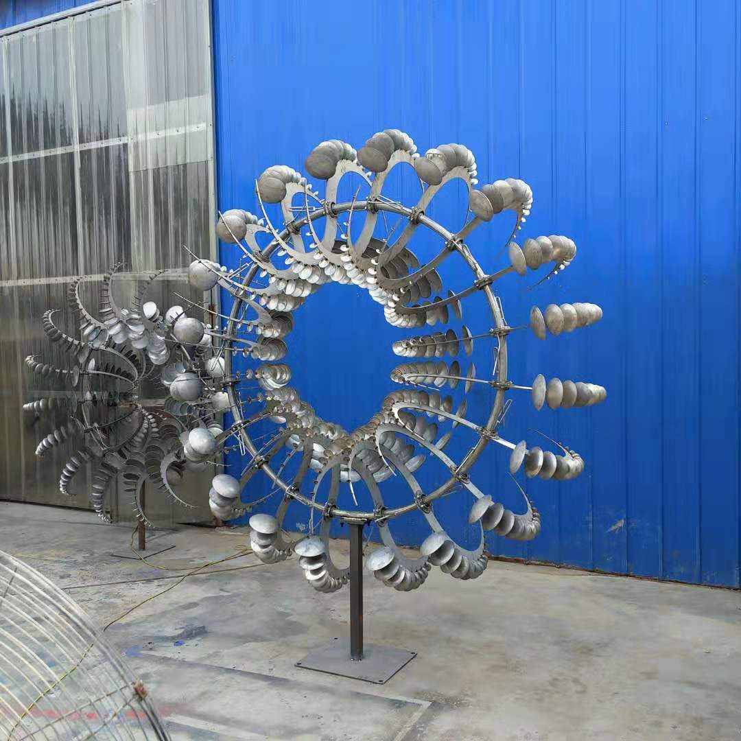工厂特价户外景观雕塑不锈钢风动雕塑城市标志风能动态不锈钢雕塑