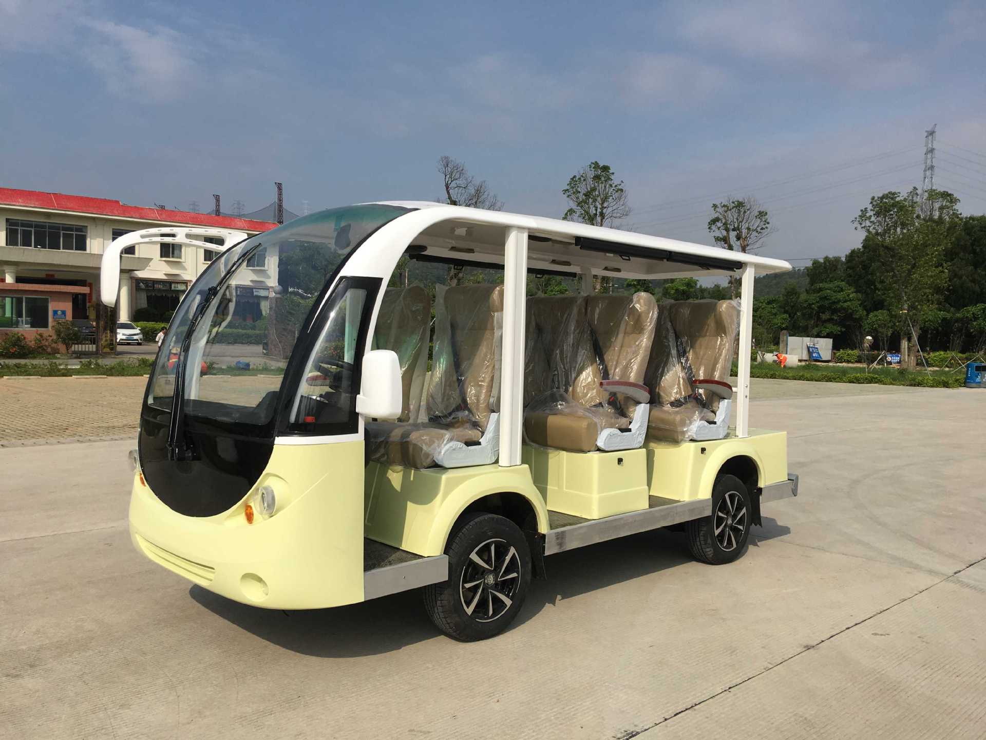 观光车 8座敞篷座椅观光车 成人看房车 新能源电动观光车