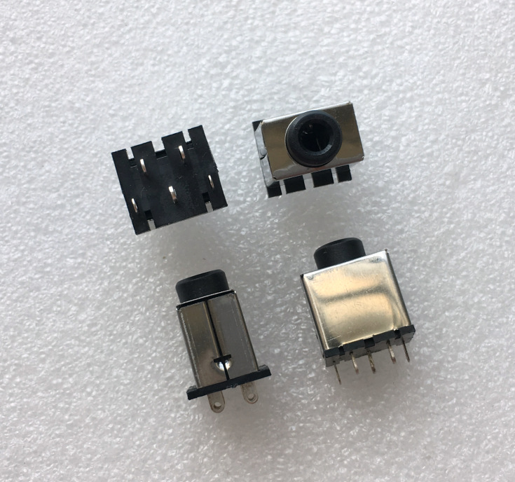 3.5mm耳机插口 5p 立式 耳机音频插座 接口 铜壳 连接器