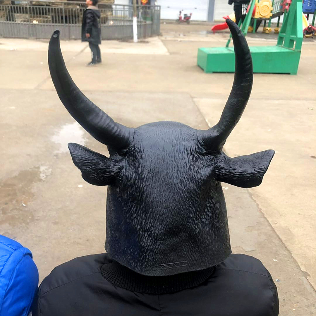 舞会面具 牛头面具 牛头头套面具 水牛面具 动物面具 万圣节面具