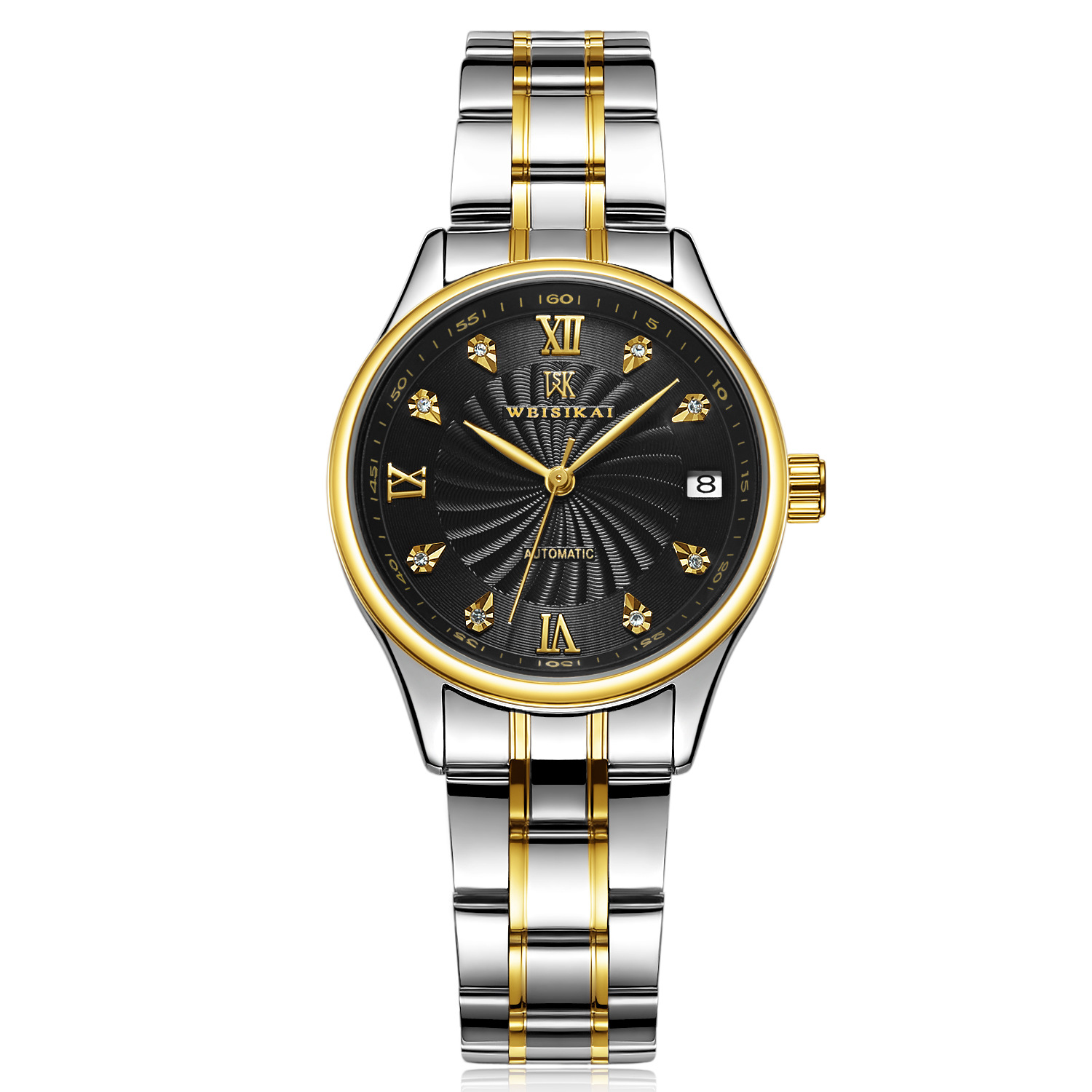 瑞士【weisikai/威斯凯】简约情侣机械表 防水全自动机械表手表男