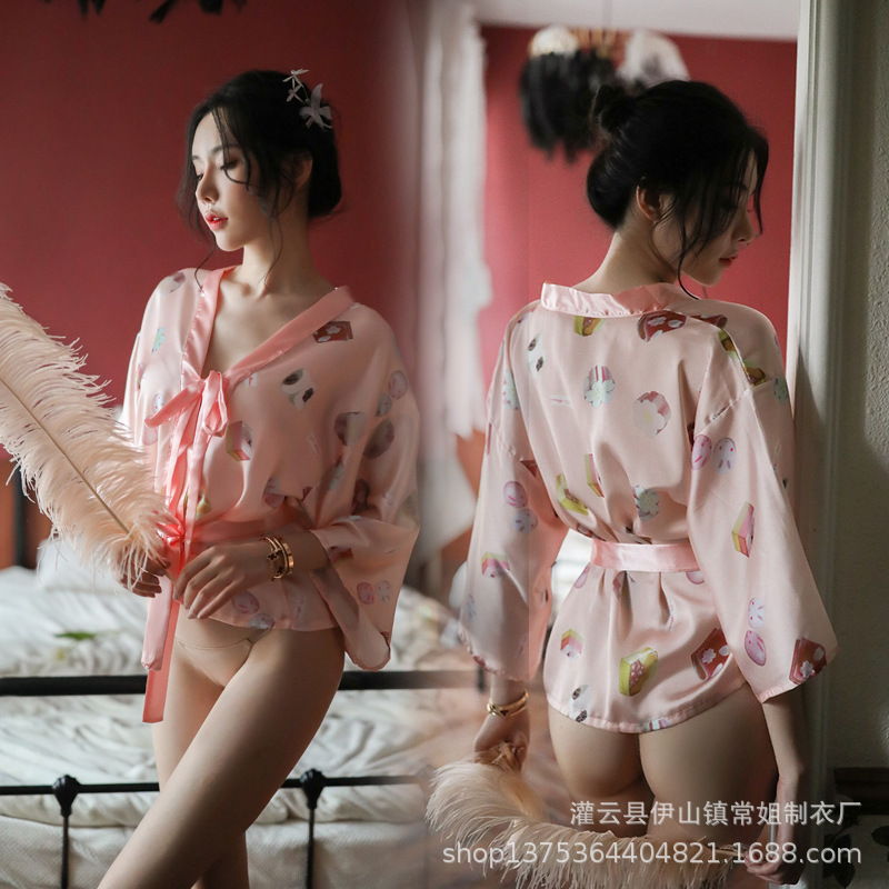 情趣内衣日系和服套装少女家居服睡衣性感制服诱惑加大加肥浴袍3