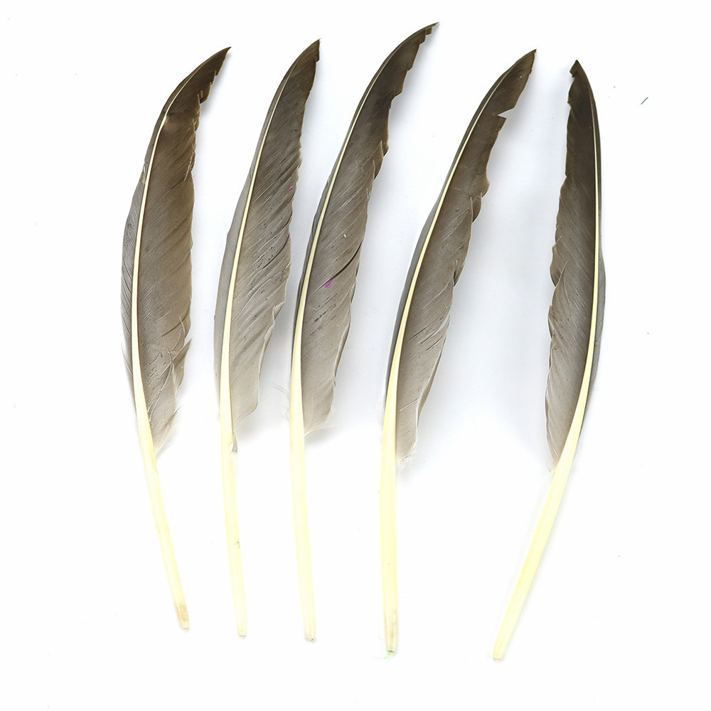 厂家现货批发白色刀毛鹅毛驼背印第安头带天使翅膀羽毛可分左右
