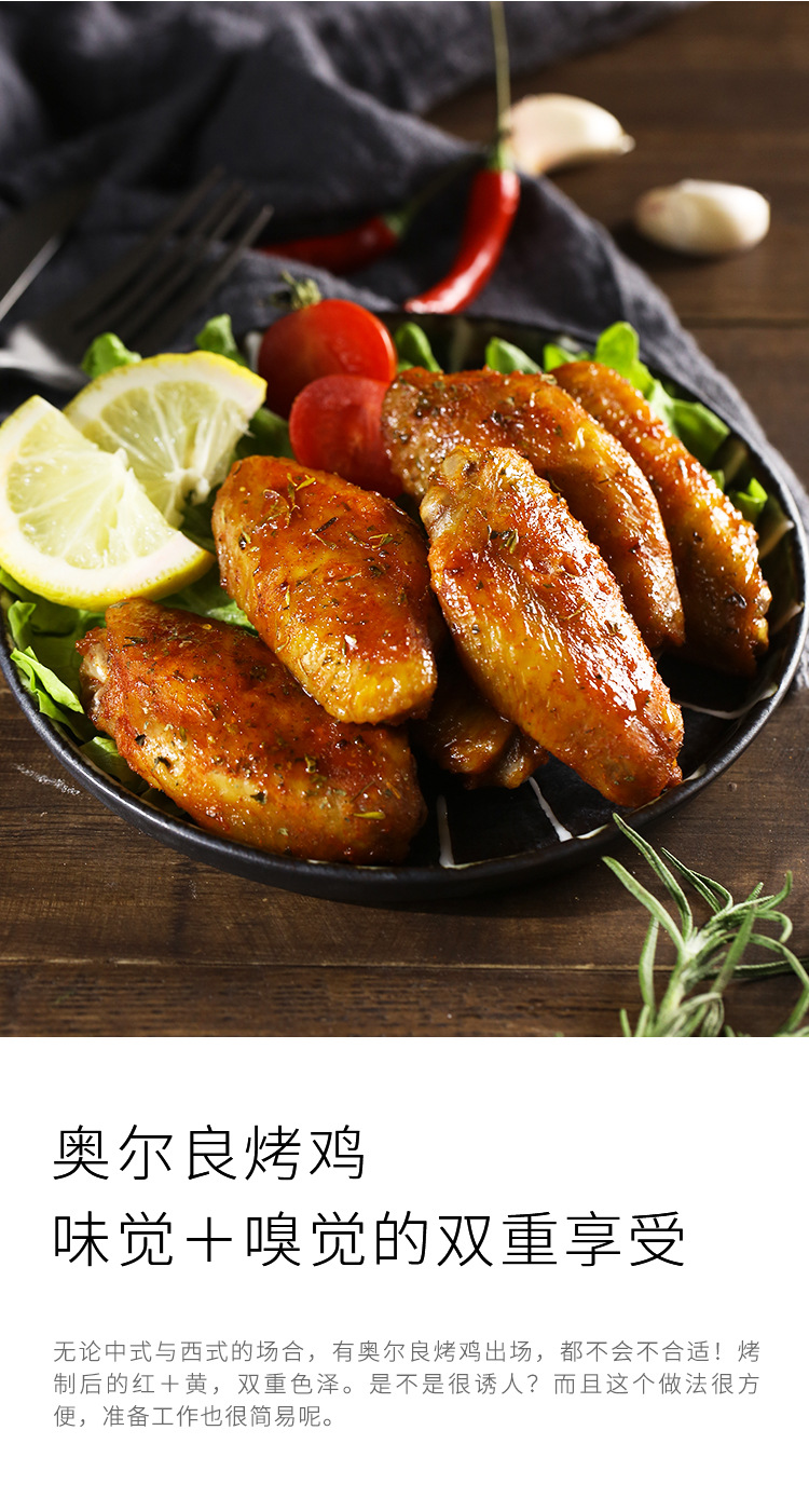 展艺新奥尔良腌料 鸡翅调料 烤肉料 烧烤调料原装140g 100袋/箱