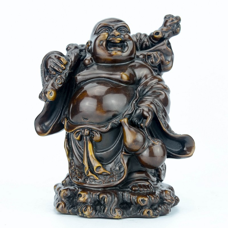 特价批发精工纯铜 笑佛弥勒佛摆设 背布袋佛 风水家居工艺品摆件