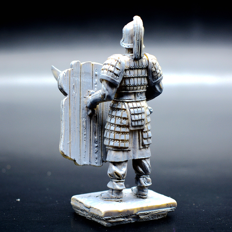 30比金属三国金属模型刘备关羽张飞赵云盾牌兵组合场景公仔手办