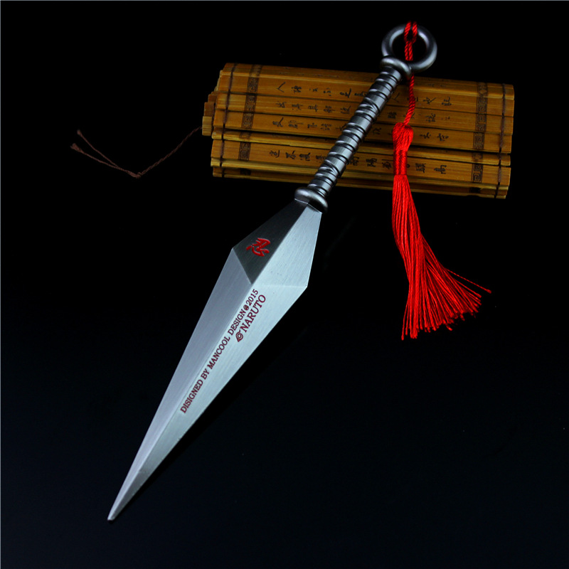 火影忍者武器 四代目 飞雷神苦无 鸣人龙刃阿诗玛22cm大苦无玩具