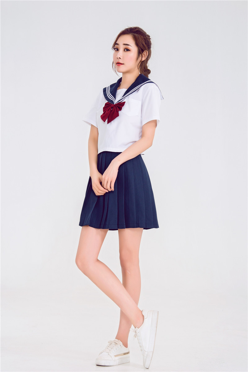 s-xl新款夏季日系学院风套装正统jk制服水手服软妹学生装校服班服