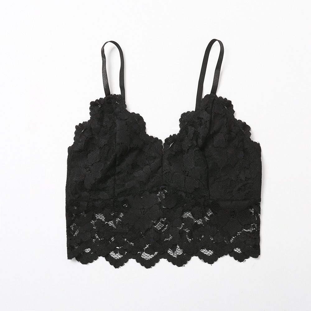 ins欧美亚马逊速卖通性感外贸女装蕾丝花纹透视情趣女吊带背心