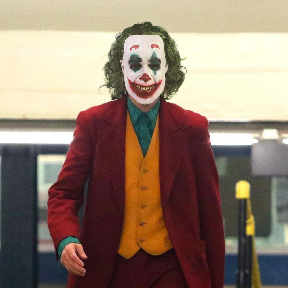 2019电影小丑面具恐怖弗莱克joker万圣节头套圣诞节化装舞会面具