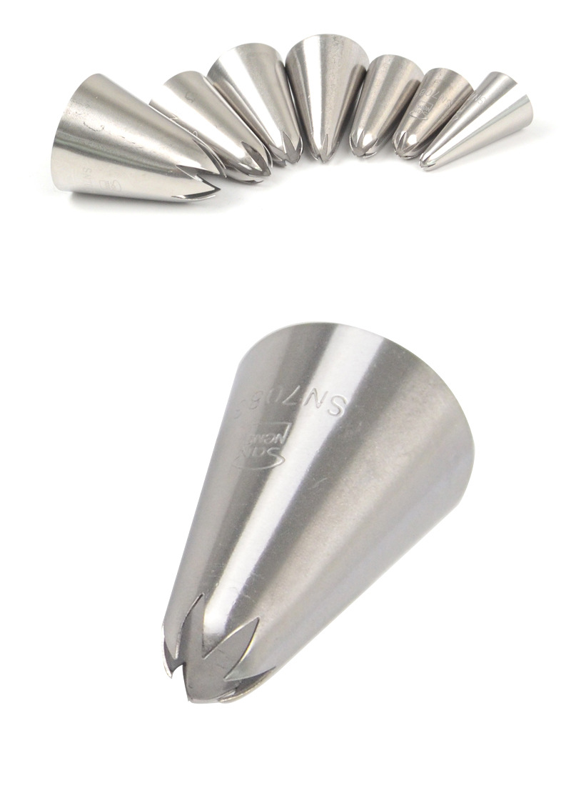三能6齿大中小号玫瑰花嘴sn7081 sn7082 7085 7086 7087挤裱花嘴