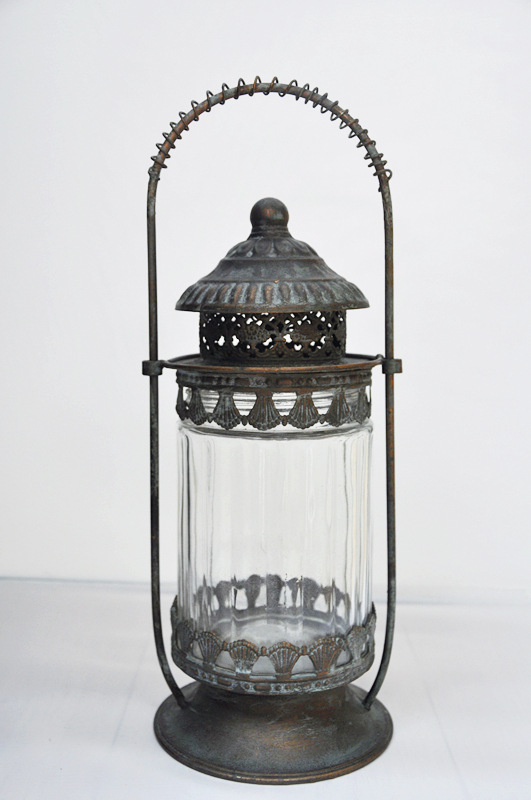 复古风格深绿色仿古风灯灯笼 庭院装饰 酒吧别墅装饰 做旧风灯