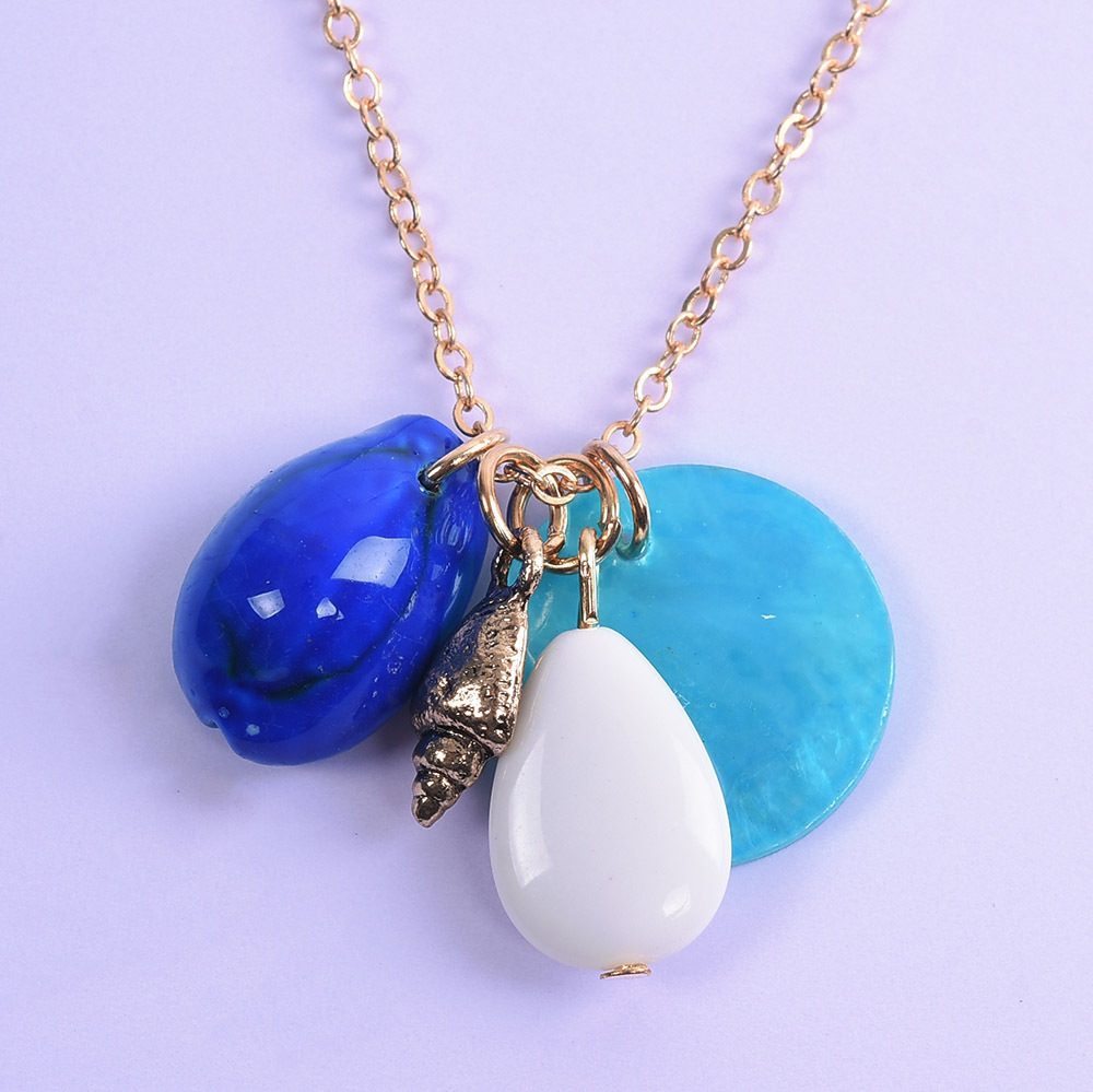 wish热销创意海螺贝壳项链吊坠欧美流行海滩饰品跨境项饰品