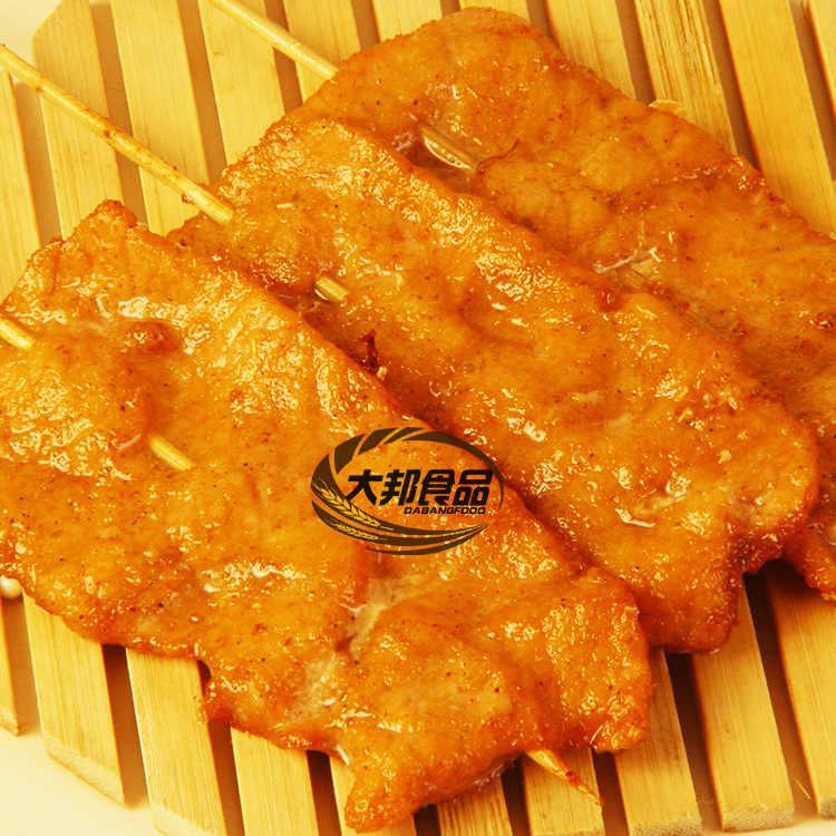 里脊片 里脊肉串烧烤串鸡肉串 铁板烧油炸小吃手抓饼900g/袋20串