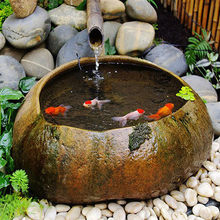 天然鹅卵石鱼缸 个性自然石鱼缸 天然石鱼缸 室内外鱼缸 大小规格