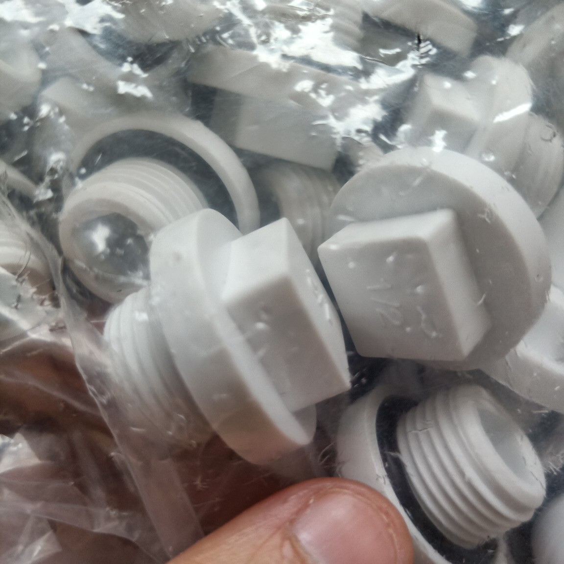 现货批发4分加厚塑料堵头水管临时测压堵漏塞水塞子胶堵头