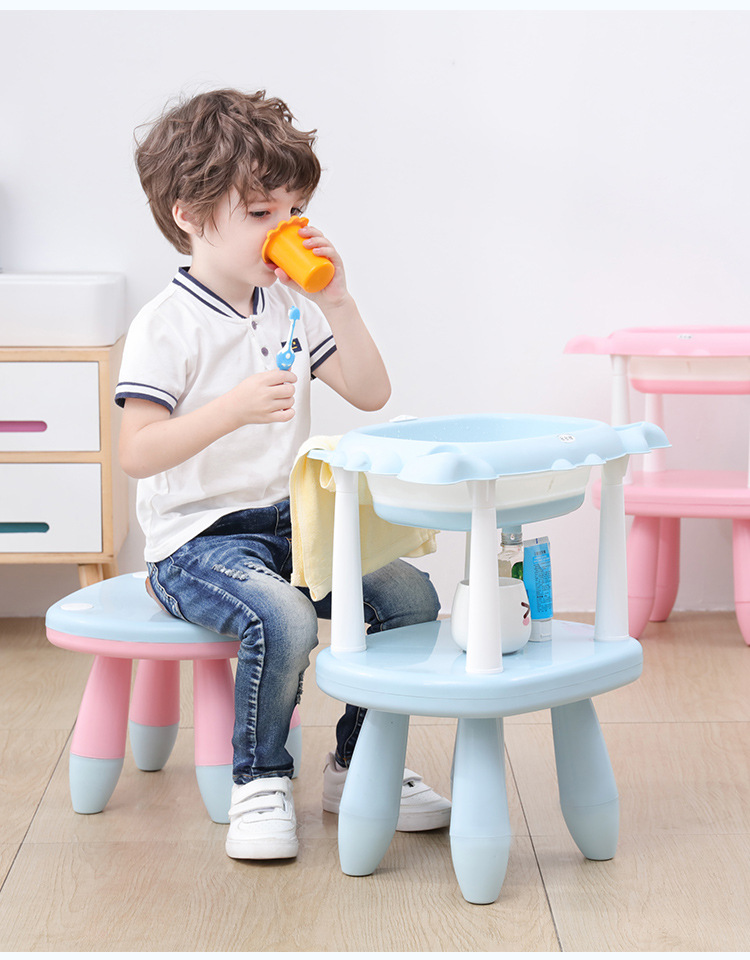 一件代发儿童洗漱台宝宝洗脸刷牙洗漱台洗脸盆洗手台毛巾架子厂家