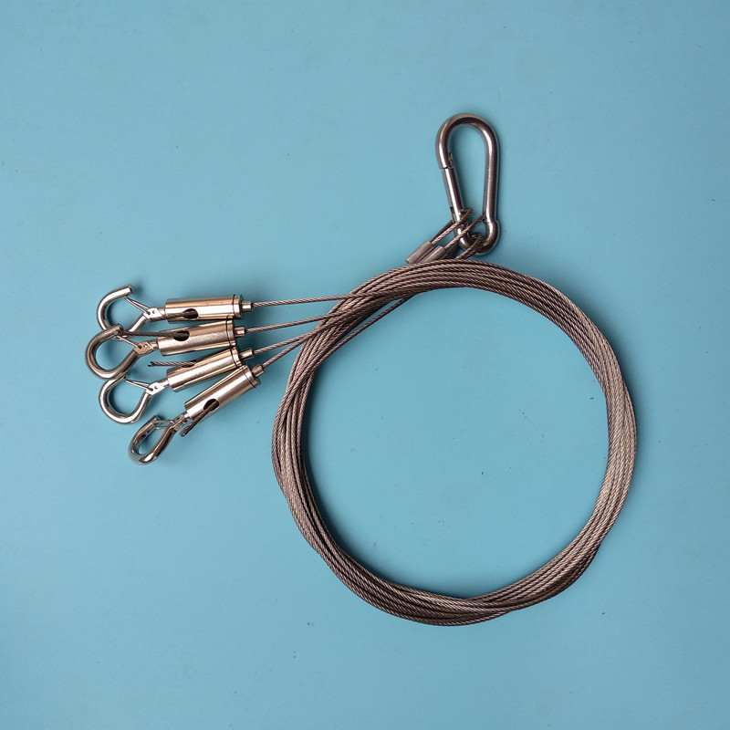 朱胆扣挂钩五金钢丝绳拉索不锈钢丝绳冲压五金端子