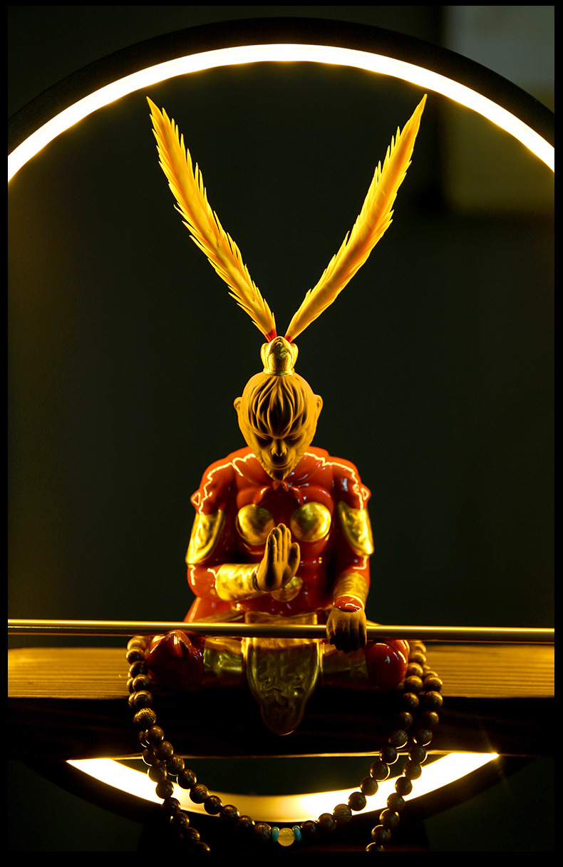 斗战胜佛中式禅意摆件客厅玄关创意倒流香齐天大圣孙悟空陶瓷摆设