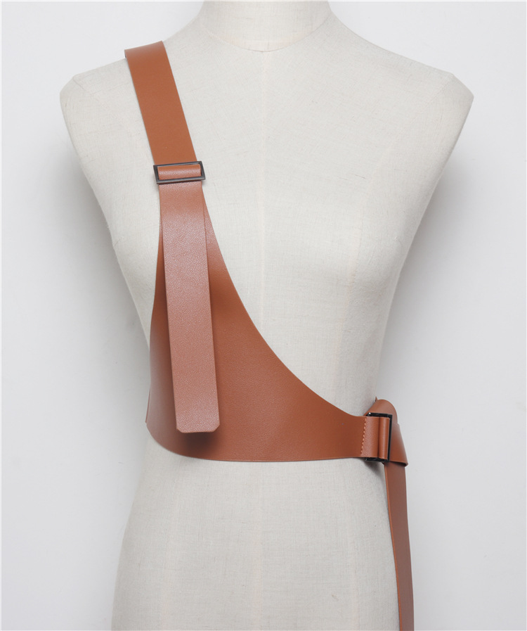 跨境批发街拍走秀款单肩背带式腰封配衬衫连衣裙百搭腰带一件代发