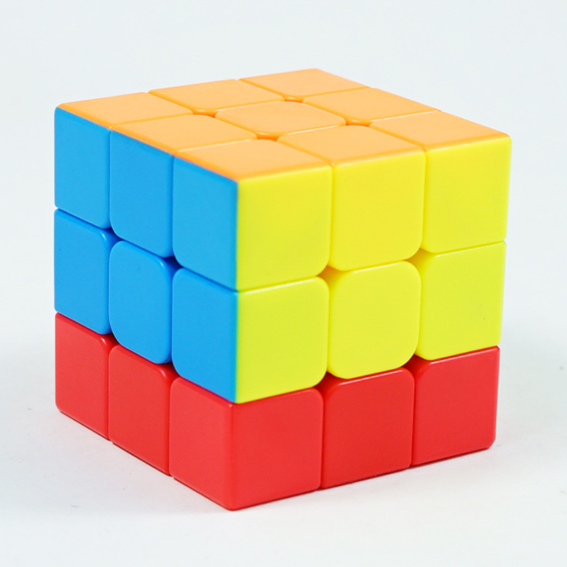 泛新汉堡魔方三色枫叶火山金字塔儿童早教数字玩具三阶魔方