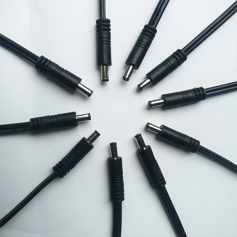 厂家批发2芯dc插头线dc铜芯电源线pvc护套黄胶电源线