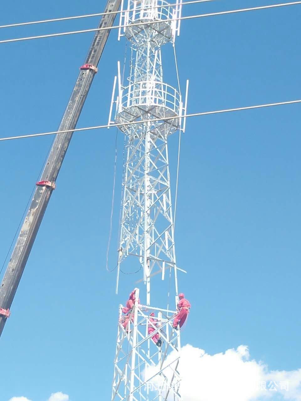 45米通讯塔 信号接收发射通信塔塔 机房一体化 5g通信塔杆厂家