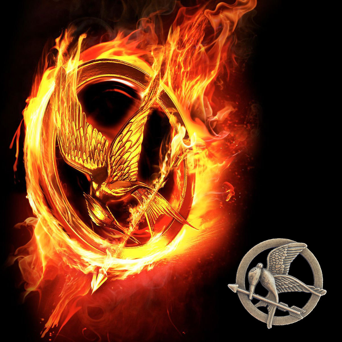 欧美热销饥饿游戏复古个性饰品跨境亚马逊wish速卖通徽章金属胸针