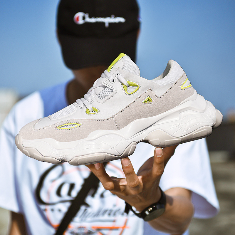 男鞋2019秋新款椰子800老爹鞋男 时尚厚底休闲运动鞋男内增高鞋子