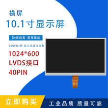 10.1寸 TN 1024*600分辨率  LVDS超宽视角显示屏