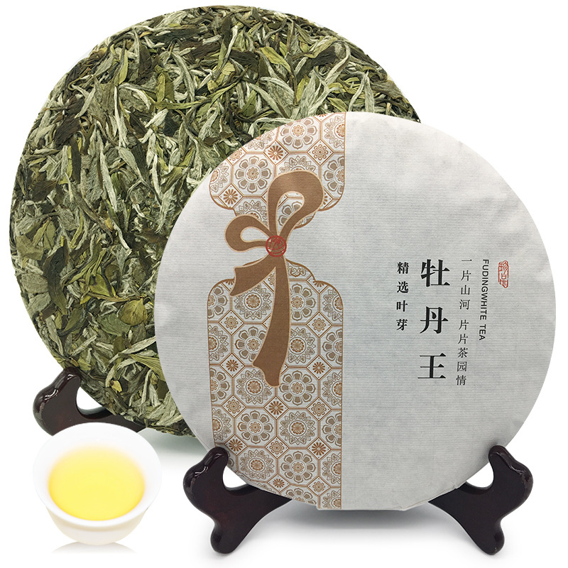 2018年福鼎白茶白牡丹王茶饼磻溪日晒高山茶叶果香福鼎白茶饼批发