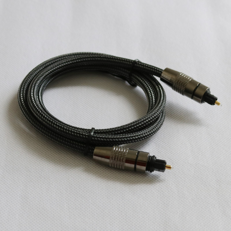 音响功放音箱数码连接线 光纤音频线方对方口连接 编织光纤线批发